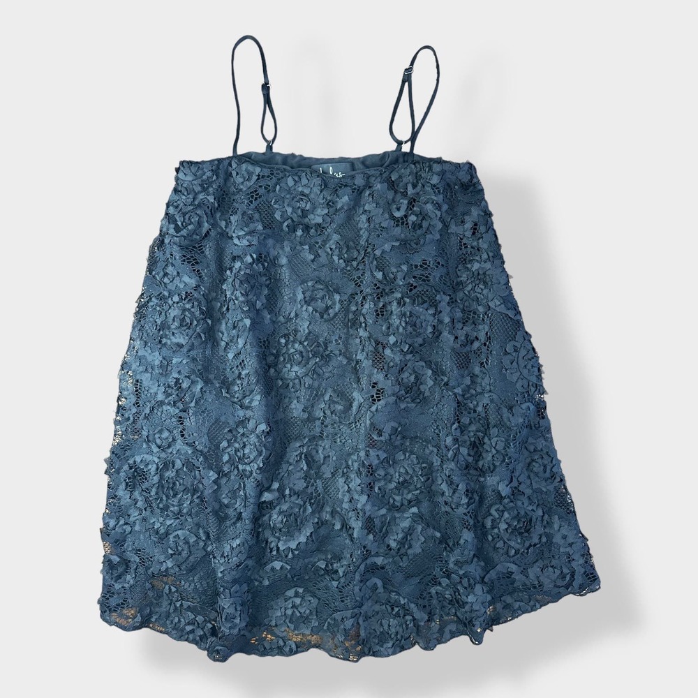 Lulus Bouquet of Love Lace Embroidered Sleeveless Mini Dress Size S